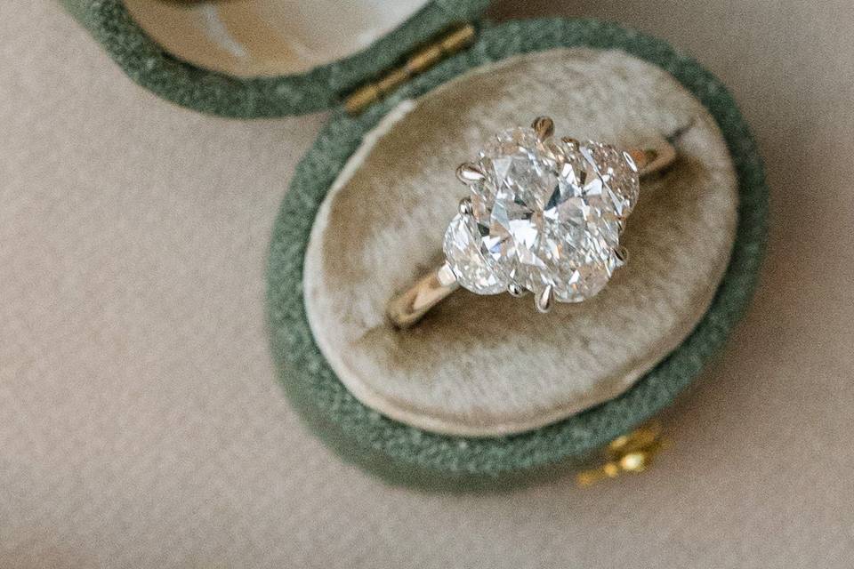 Custom Half Moon and Oval Ring