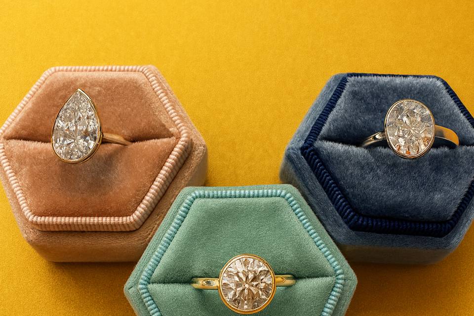 Bezel Set Diamond Rings