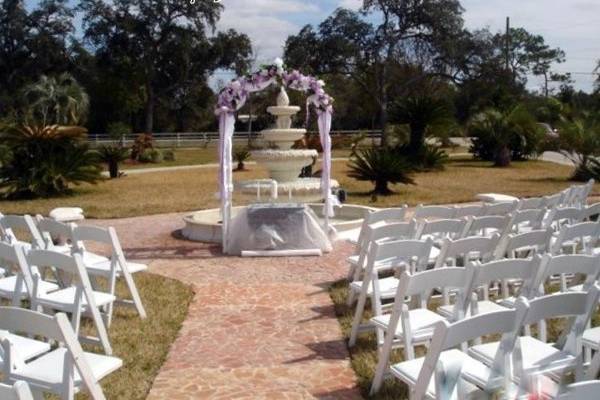 Wedding ceremony setup