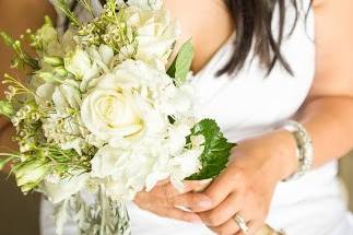 Bride with bouquet