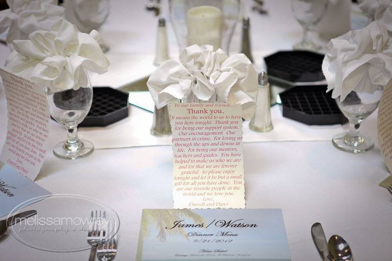 The table cards