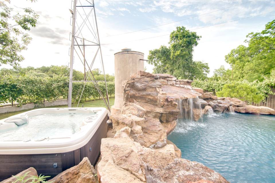 Back of main house with pool