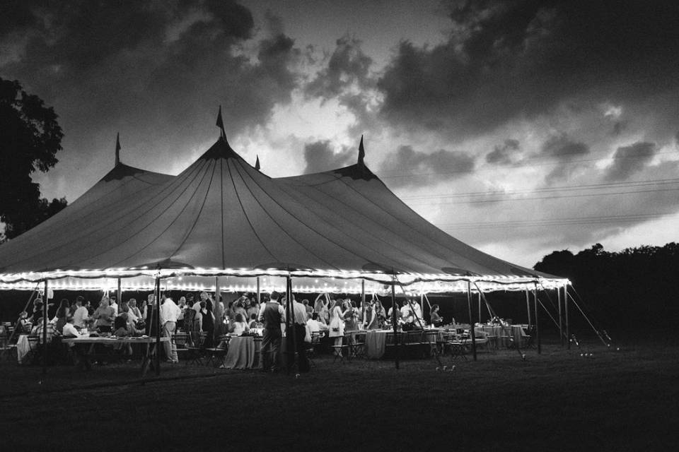 Tent at night