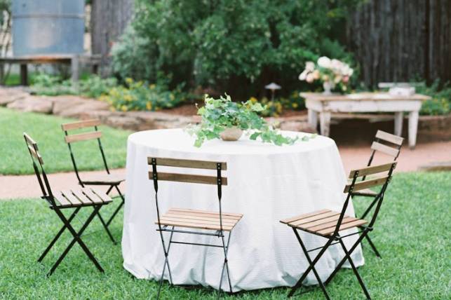 Tables scattered on grounds