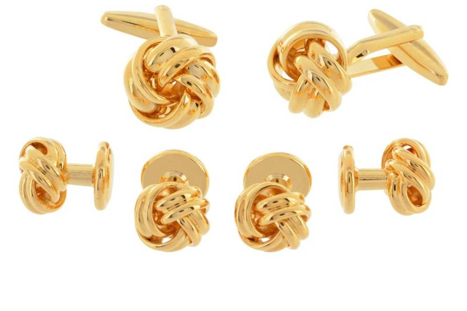 Gold Knot Stud Set