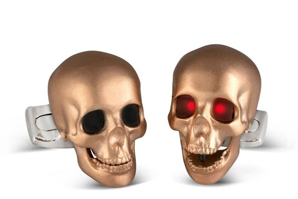 Rose Gold Skull Cufflinks