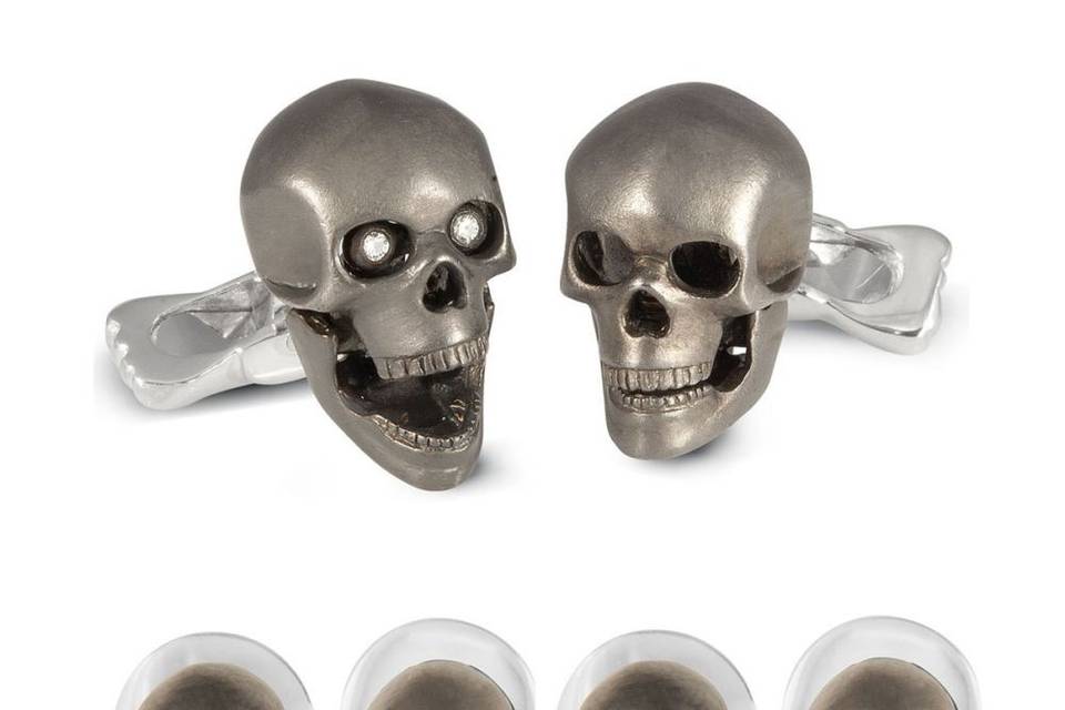 Diamond Eyed Skull Cufflinks