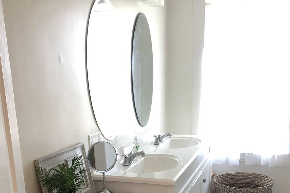 Double mirror/sink bath