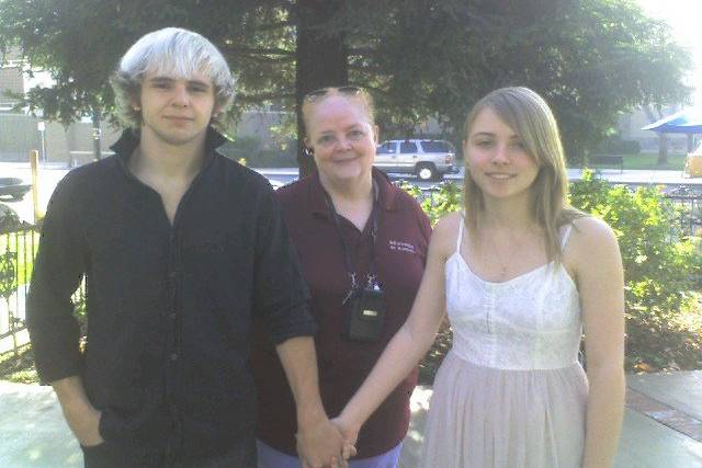 In the rose garden in front of the Courthouse is where they wanted their ceremony.