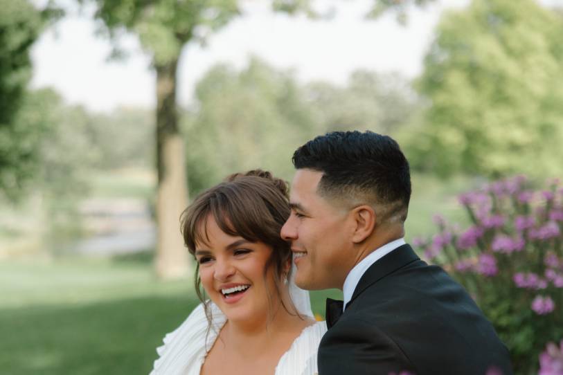 Bride and groom course picture