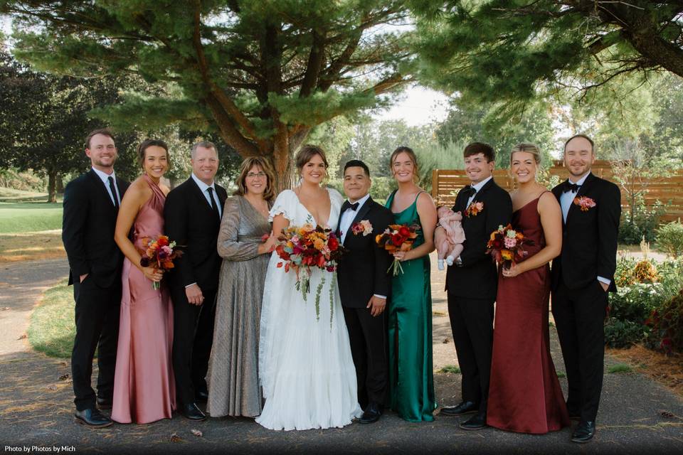 Bride and groom party