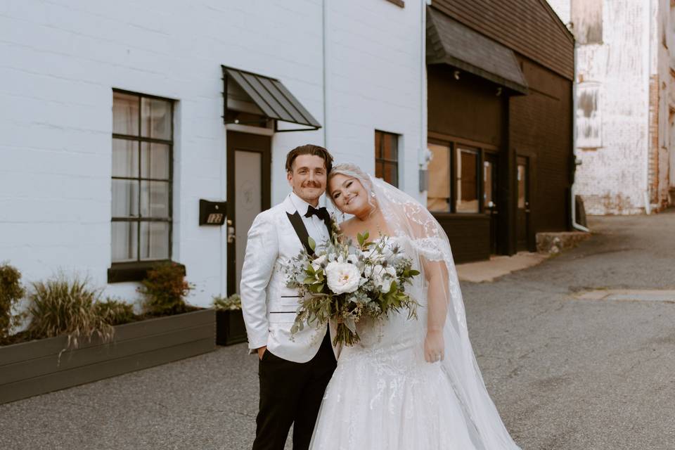 Couple in Front of Venue