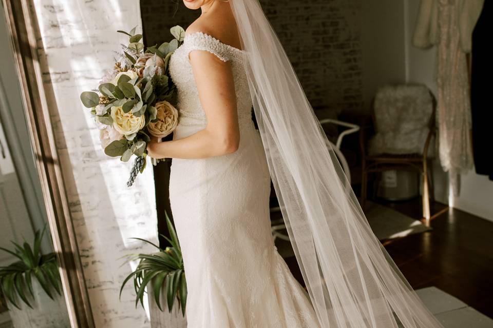 Bride in Bridal Suite