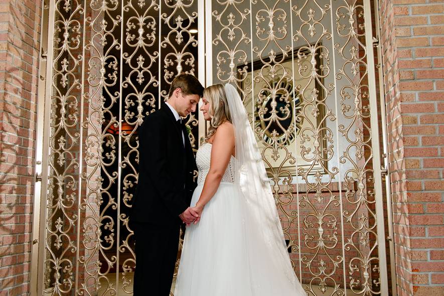 Bride and Groom at the Gate