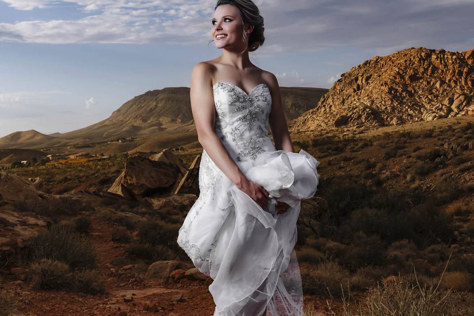 Beautiful Bride at Red Rock