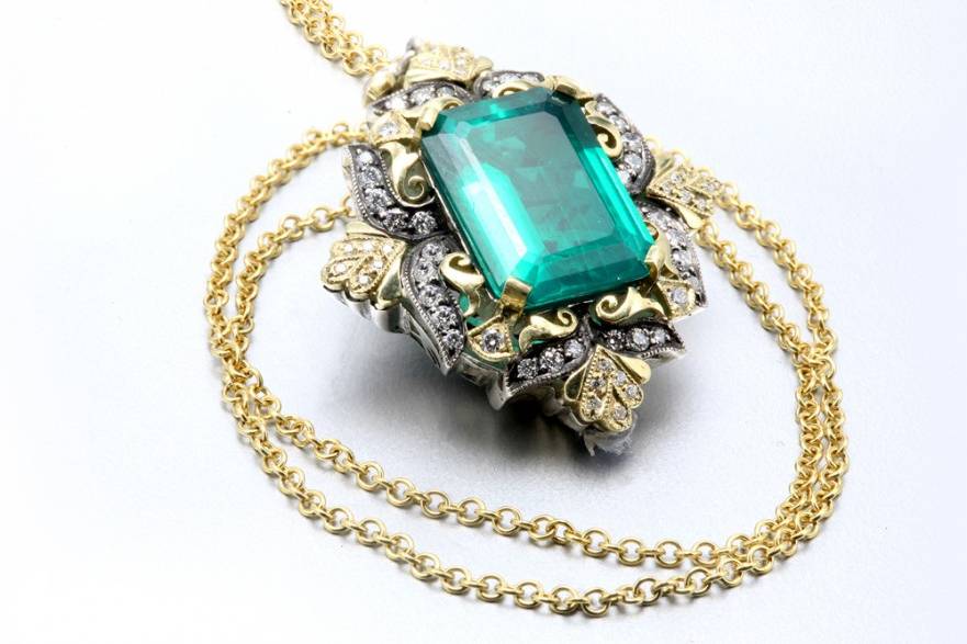 Emerald & Diamond Pendant