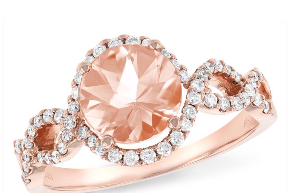 Morganite & Diamond Ring