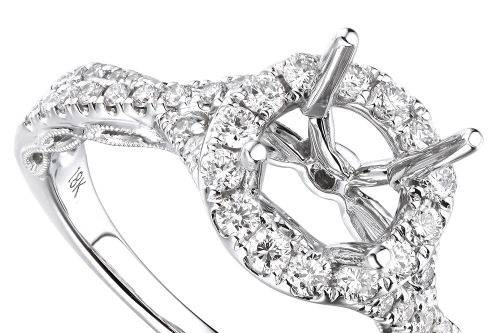 Diamond Halo Engagement Ring