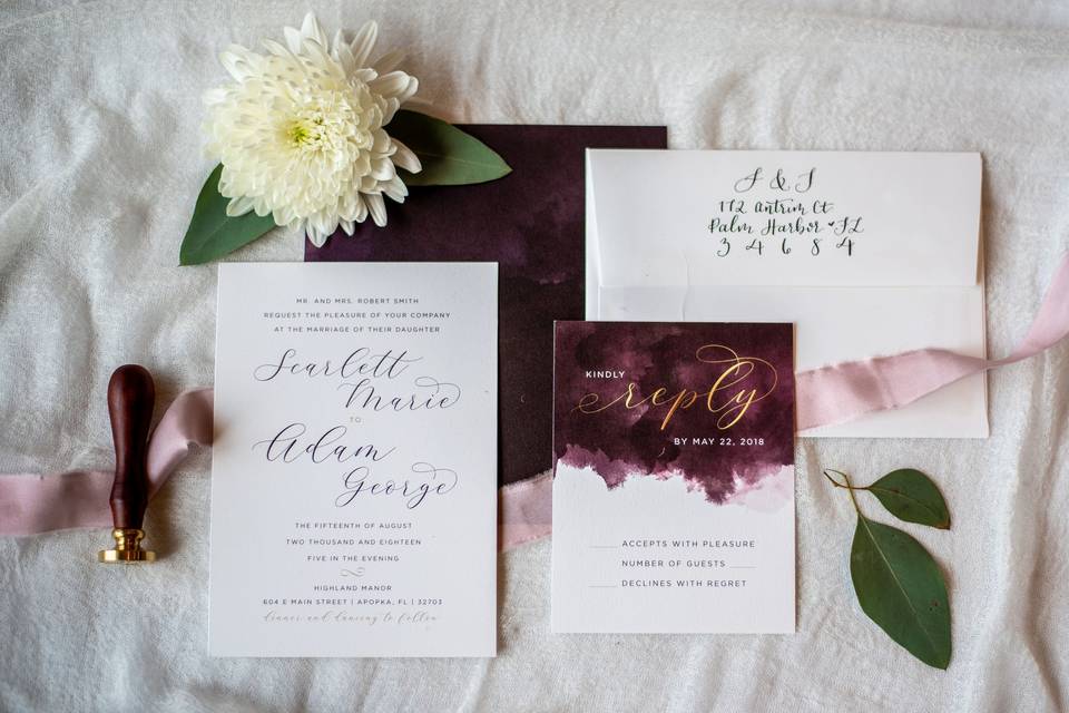 Custom invitation suite