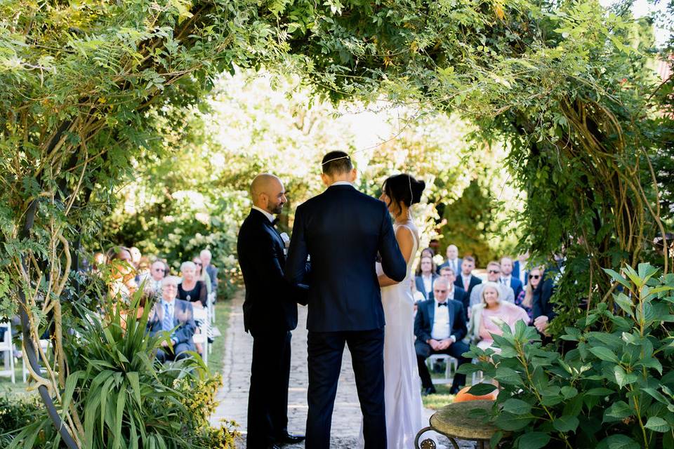 Outdoor wedding ceremony