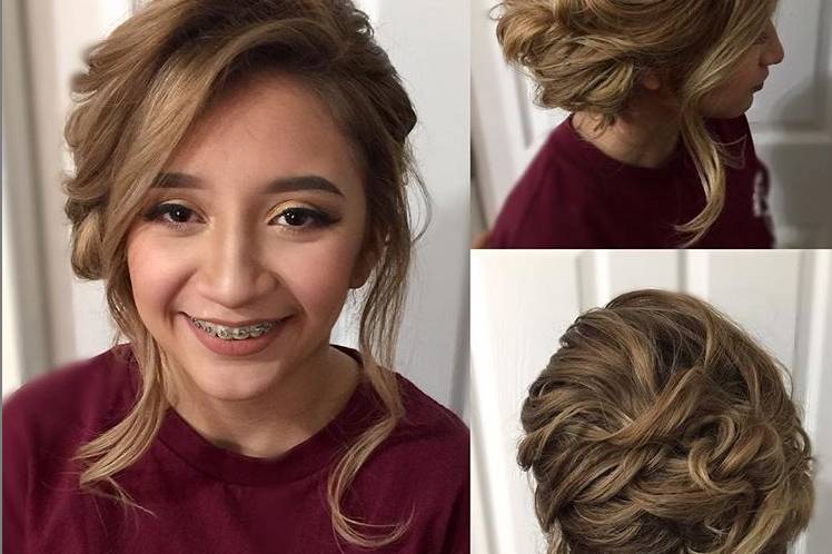 Prom hair and makeup