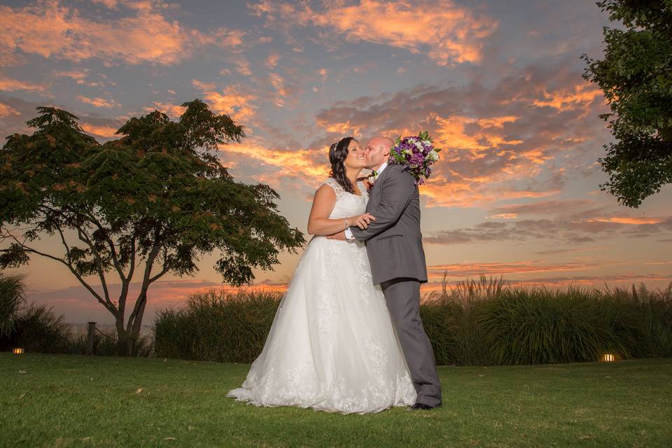 Couple by sunset