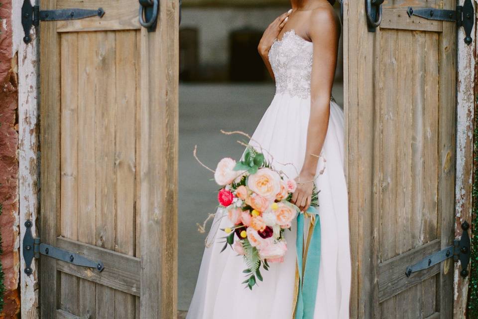 Strapless ballgown