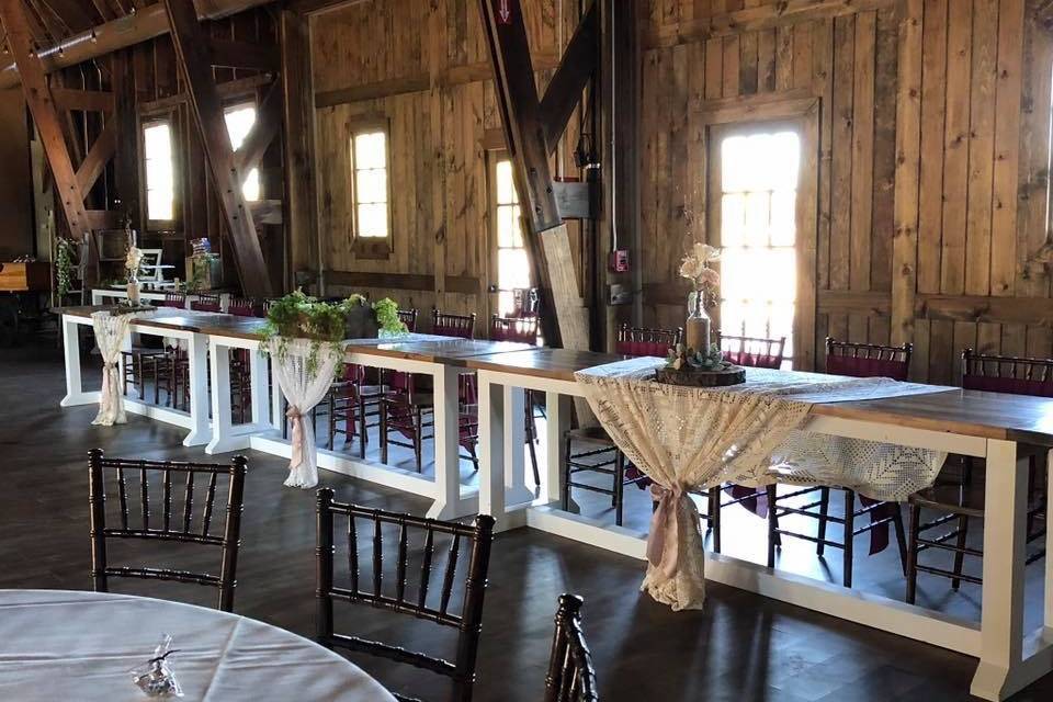 Custom made farmhouse tables