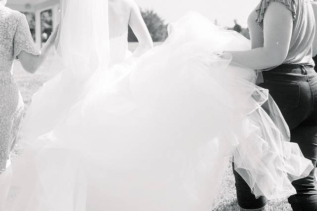 Carrying the dress