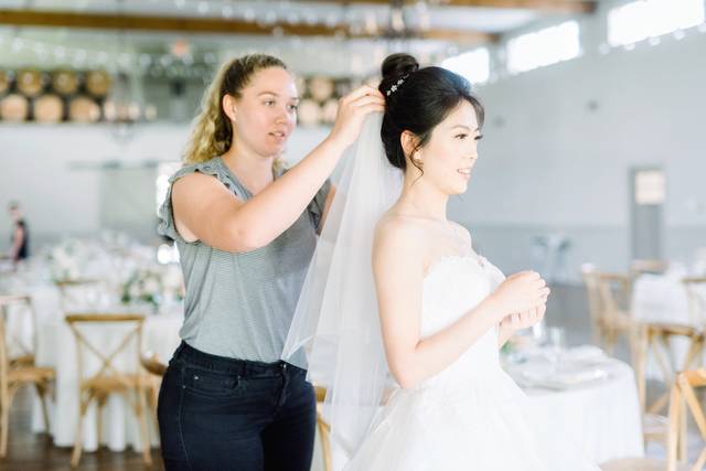 Bride getting ready