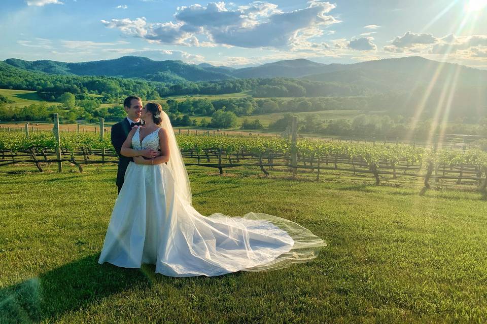 Happy couple outside