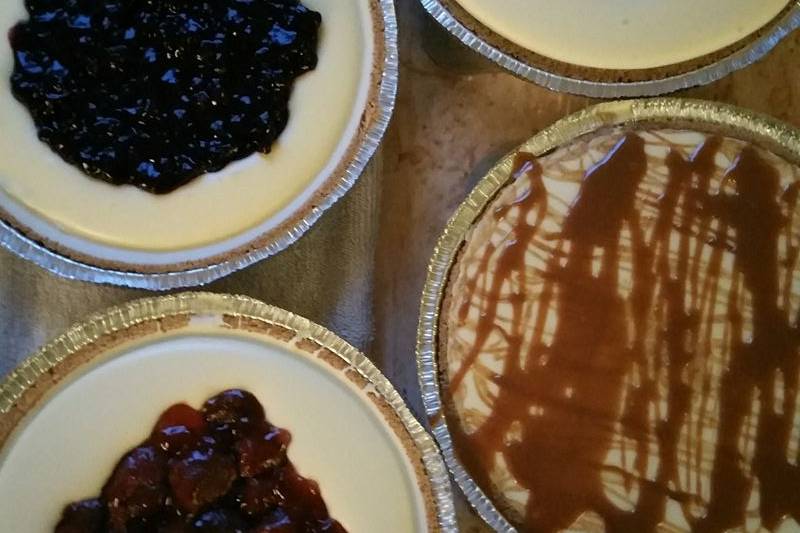 Variety of cheesecakes