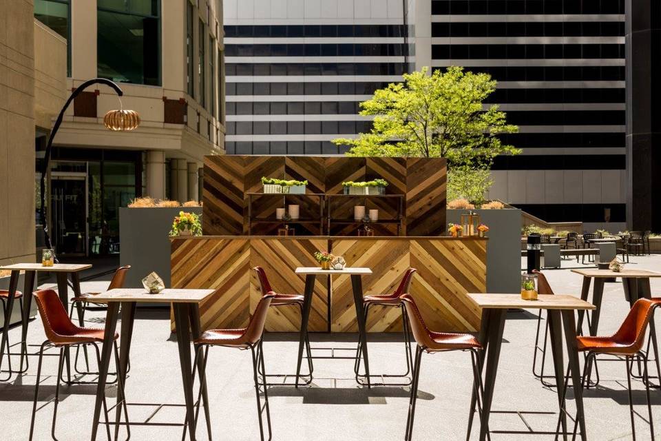 Outdoor space for celebrations on our Plaza Level Terrace.