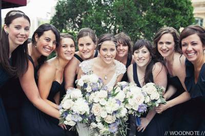 Bride and bridesmaids
