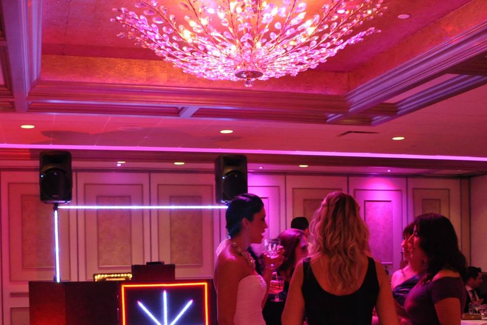 The bride with her guests'