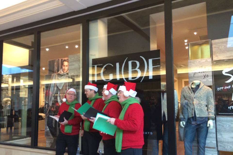 Acappella Christmas carolers - hire for your next corporate Christmas party or event