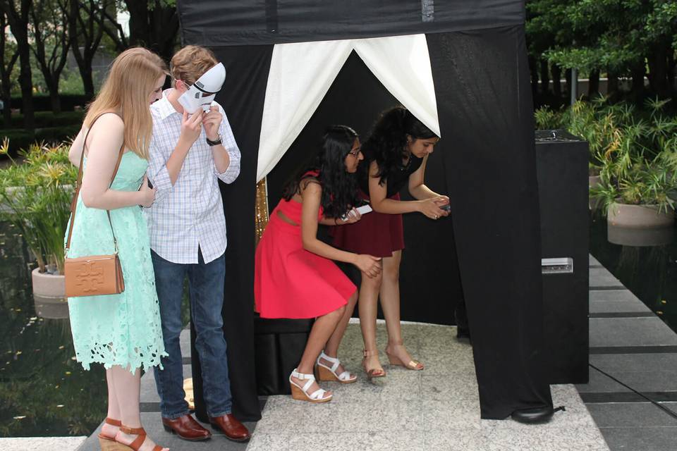 Inside the photo booth