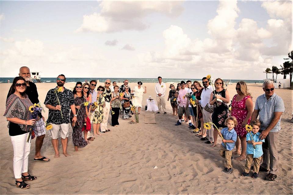 A beach wedding