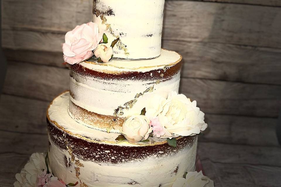 3 Tiered naked cake