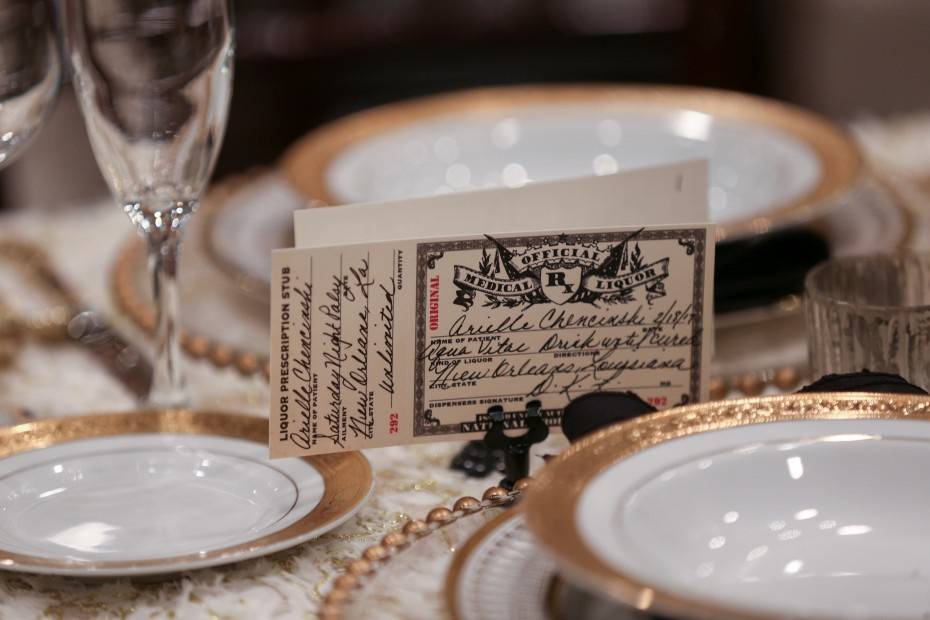 Prohibition place cards