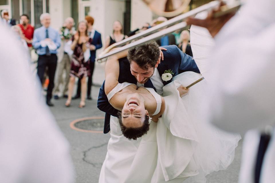 Outdoor wedding reception