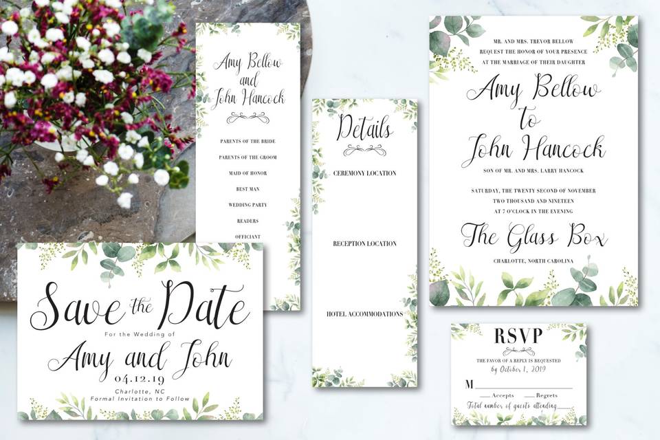 Wedding invitation template