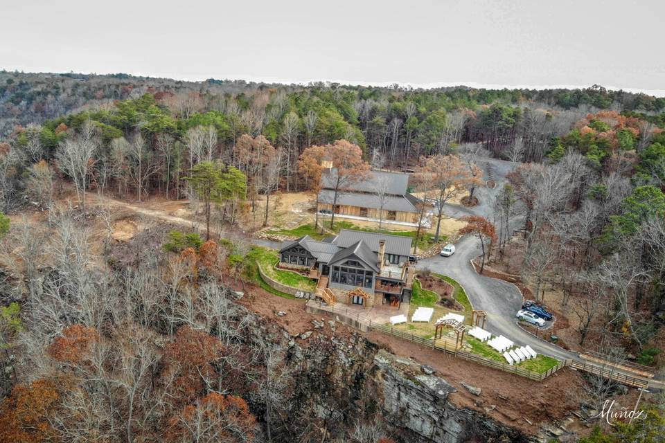 Drone view of Burns Bluff