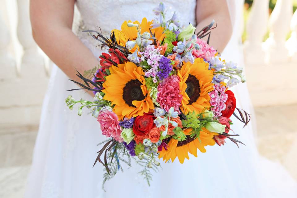 Summer wildflower vase