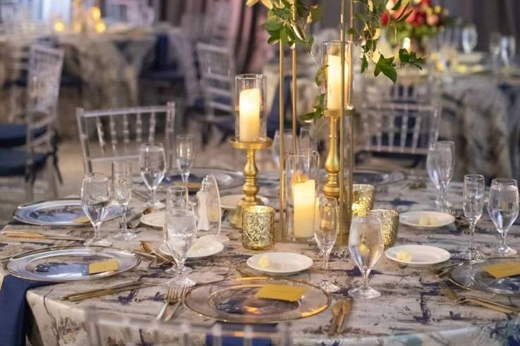 Elegant Candles and Flowers