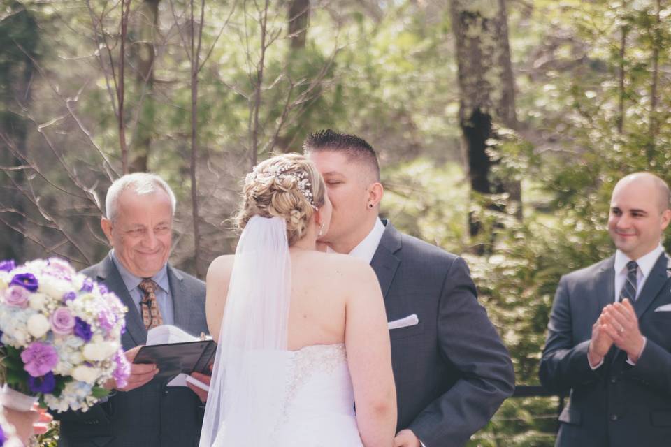 First Kiss as husband & wife!