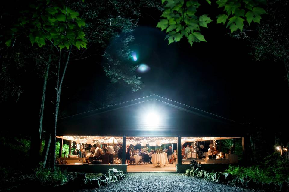 Fern Hill Pavilion at night