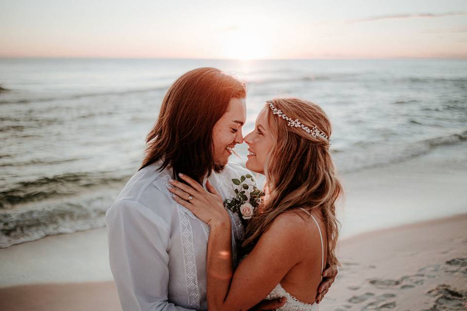 Beach elopement