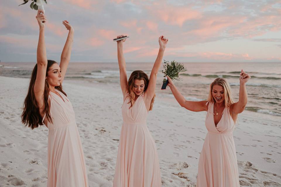 Dancing on the beach