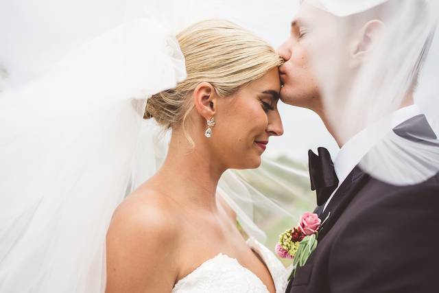 Couple under a veil